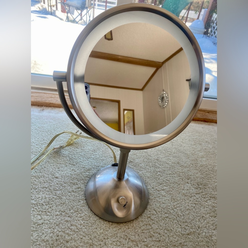 Make up mirror with lights.
